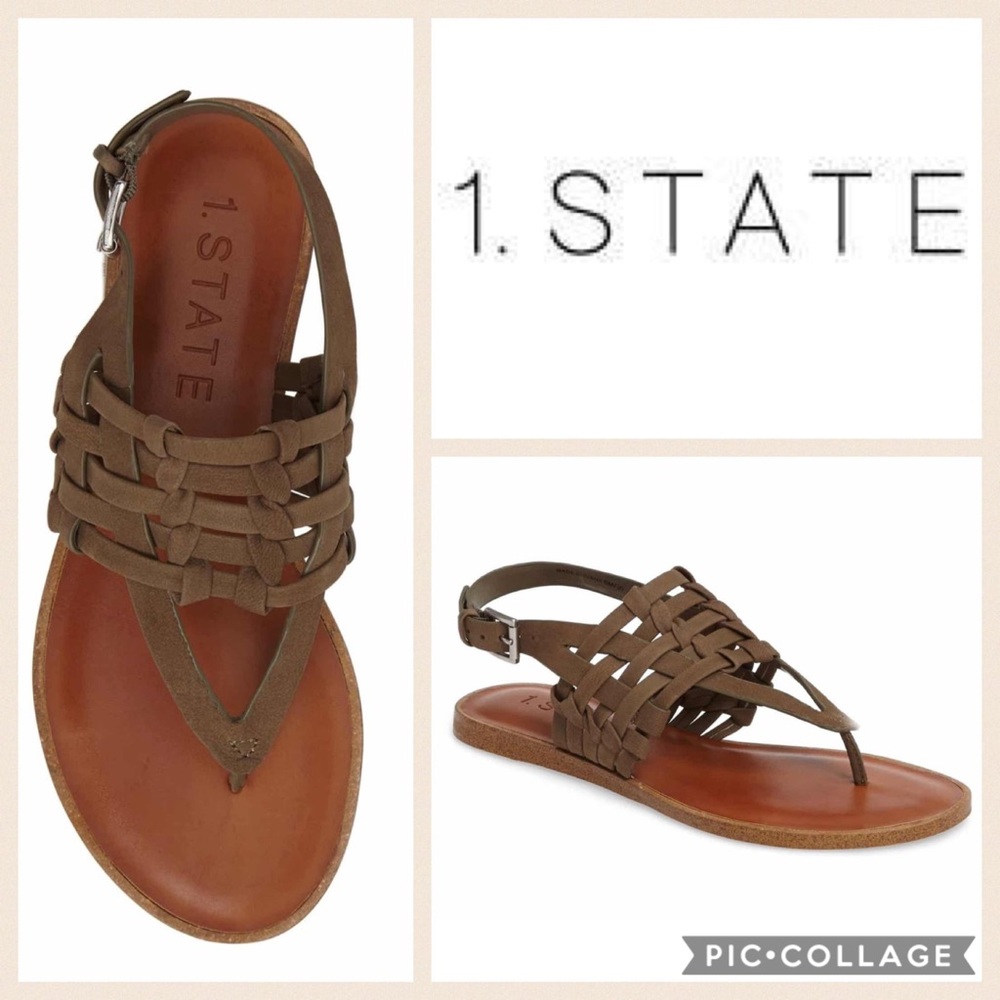 1.State Lenn Sandal {Olive Green} 7.5